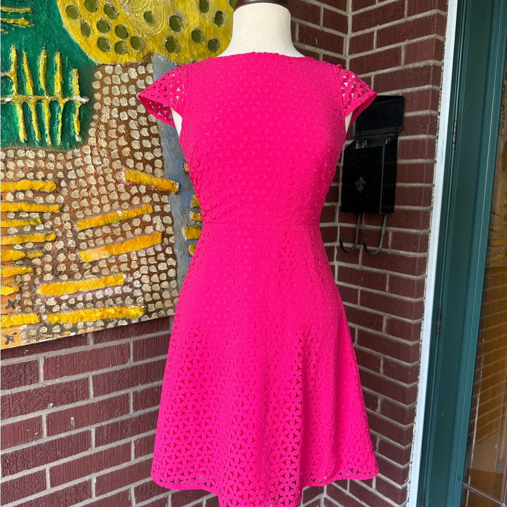 J. Crew Pink Pleated A-Line Mini Dress